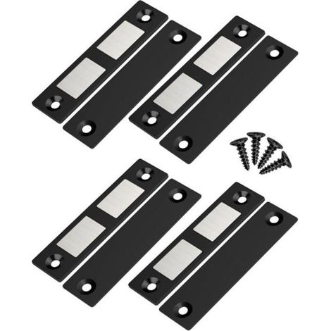 Lot de 4 Ultra Mince Aimant Porte Placard Puissant Loquet Porte Magnétique pour Porte d'armoire,pour Placard Meuble Cuisine Maison (1/5)