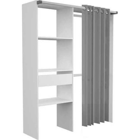 ekipa ARTIC Kleiderschrank weiß für kleine Räume (1/3)