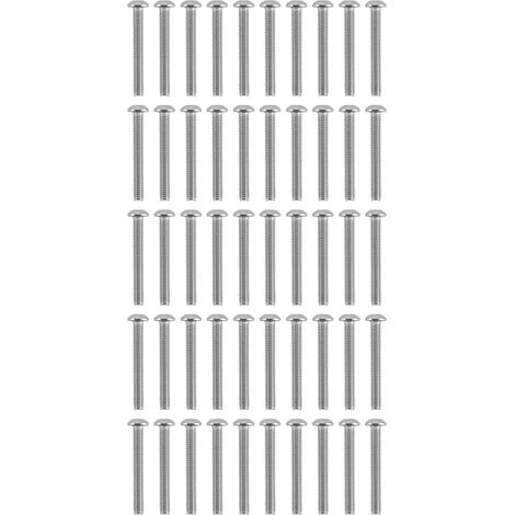 50 vis à tête cylindrique creuse en acier galvanisé M4 pour instruments et appareils électroniques classifiés 2802-0004-0030 (1/5)