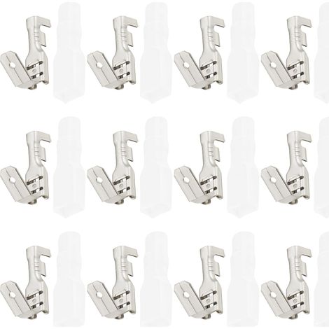 50 6.3mm Rear Plug Terminal Inserts with Protective Sleeves Suitable for Automotive and Industrial Equipment (1/5)