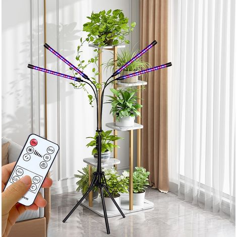Lampe horticole, lampe horticole avec support, lampe de jardin LED Bloom à 4 têtes, spectre complet.-AquaForge (1/3)