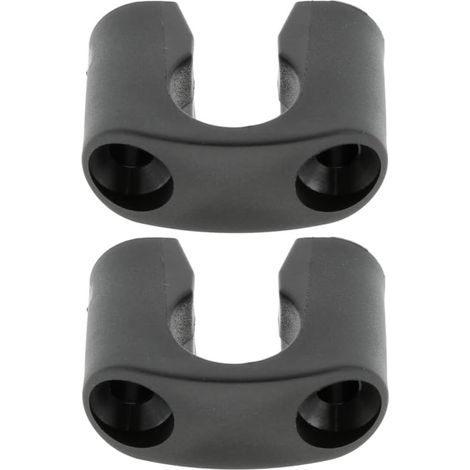 2x Lacet espagnolette collier en U en plastique noir entraxe 15mm Volet Battant Fenêtre Butée Maintien