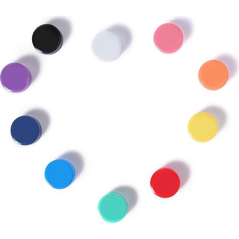 10 aimants frigo puissants, 10 couleurs, mini ronds plats pour tableau, frigo, photos, cartes. (1/5)
