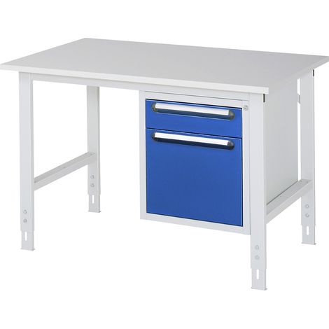 Rau Table de travail Tom réglable en hauteur KM05, L1250xP800xH760-1080mm, plateau M 22mm (1/3)