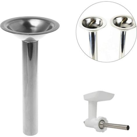 Lot de 2 accessoires pour hachoir à viande en acier inoxydable, entonnoir à saucisses et tube à boyau (1/5)