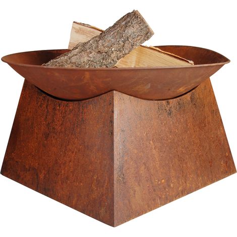 Feuerstelle Pueblo 57x33cm Garten Rostoptik Terrasse Ofen Grill Feuerschale Feuerkorb (1/2)