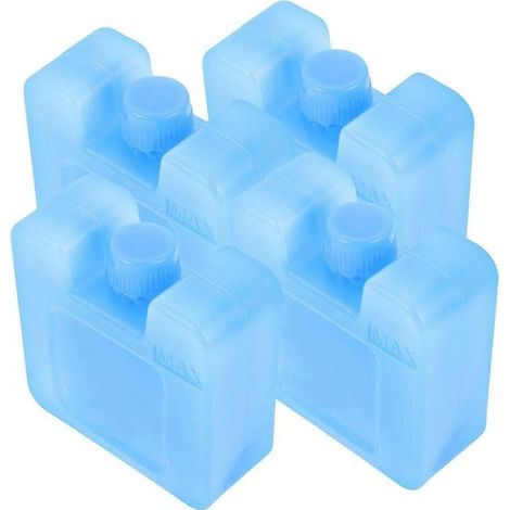 Blocs de glace pour glaçons, sachets réfrigérants bleus en plastique, lot de 4. (1/5)