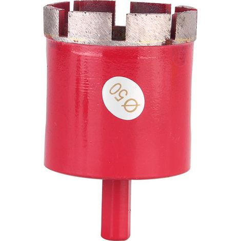 Scie-cloche diamant pour porcelaine, granit, marbre, grès cérame, carrelage, ardoise (diamètre 50 mm) (1/4)