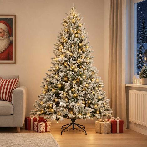vidaXL Albero di Natale Artificiale con Rami Pieghevoli 120 cm 150 LED (1/5)