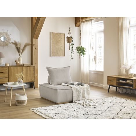 BOBOCHIC - Chauffeuse 1 place sans accoudoirs ELISA Beige (1/5)