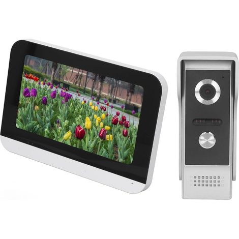 Sonnette connectée numérique HD 1080P, visiophone avec détection de mouvement WiFi pour maison, EU 100-240V (1/5)