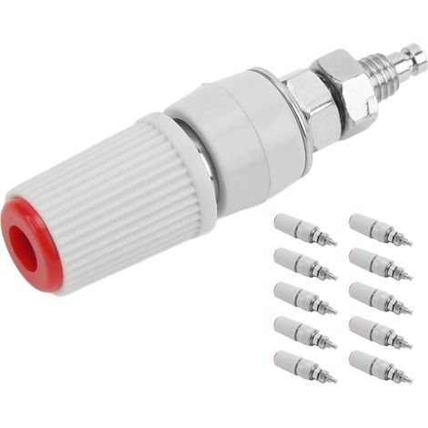 Bornes Banane 4mm Femelle M5 en Cuivre Nickelé - Lot de 10 Pièces pour Connexions Électriques (1/5)