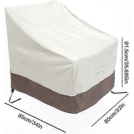 Lot de 2 housses robustes et imperméables pour chaises Adirondack d'extérieur (31 x 33 x 36 pouces) en tissu 420D. (1/5)
