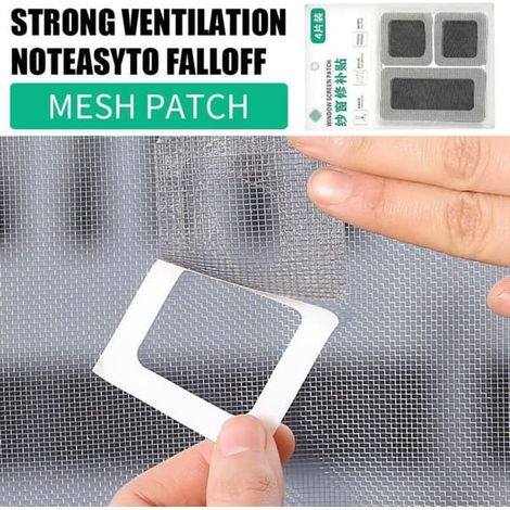 Patch adhésif de réparation pour moustiquaire de porte ou de fenêtre A596 (1/4)