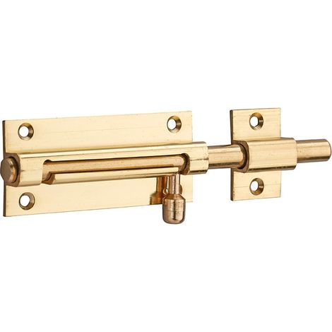 Chiusura a chiavistello per porta, ottone, scrocco Ø 8mm, 70x30mm - THIRARD