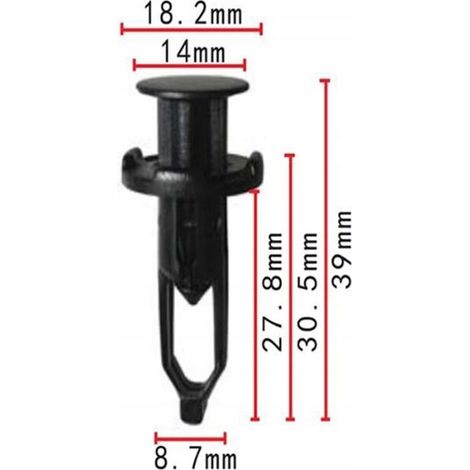 1 clip di fissaggio per paraurti Toyota Avensis Auris (1/4)