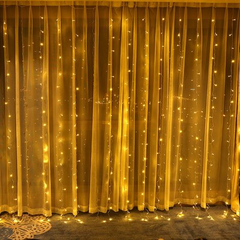 Rideau lumineux décoratif 6x3m, lanterne pour décoration intérieure et extérieure de Noël (1/5)