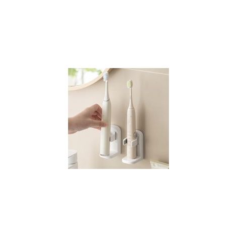 Porte Brosse à Dents Electrique sans PerçAge Lot de 2, Support Brosse a Dent Electrique avec Trou D'évacuation, Rangement Brosse a Dent Matériau ABS Robuste
