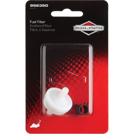 1 - Filtre à Carburant - Pièce Détachée Moteur - Compatible Briggs & Stratton - Entretien Équipement - Blanc/Rouge - 298090S (1/2)