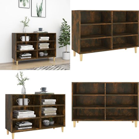 Sideboard Räuchereiche 103,5x35x70 cm Holzwerkstoff - Schreibtisch - Regal - Wohnzimmermöbel - Sideboard - Holz Sideboard - Home & Living (1/5)