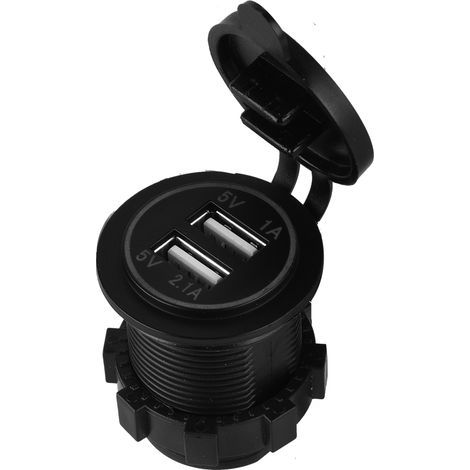 Prise chargeur USB double étanche 3.1A avec indicateur LED pour voiture bateau téléphone (1/5)