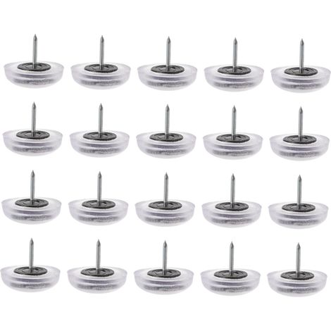 Lot de 20 pieds de chaise ronds, antidérapants, silencieux et nivelants pour sols durs. (1/5)