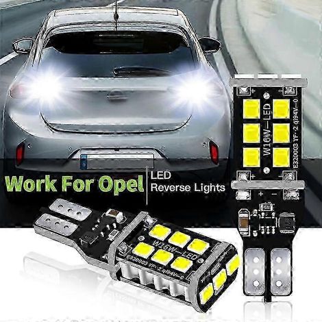 Feu de recul Canbus LED 4X W16W T15, - compatible Opel Insignia AB Meriva Agila Ampera Antara Astra JK Cascada Corsa F Mokka Grandland (1/5)