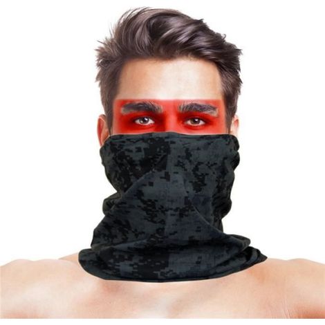 Masque Facial - Tube Respirant Anti-UV Coupe-Vent en Polyester 24,5 x 48,5 cm - Pour Camping Randonnée Cyclisme Pêche Chasse - 1 Pièce (1/4)