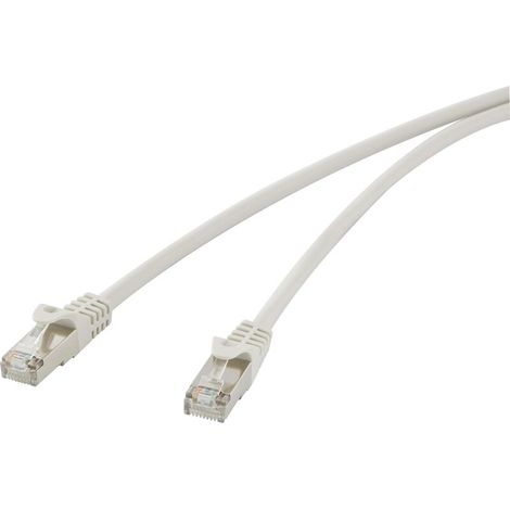 Trywise RF-4724282 RJ45 Câble réseau, câble patch CAT 5e F/UTP 15.00 m gris avec cliquet d'encastrement 1 pc(s) Y859192 (1/4)