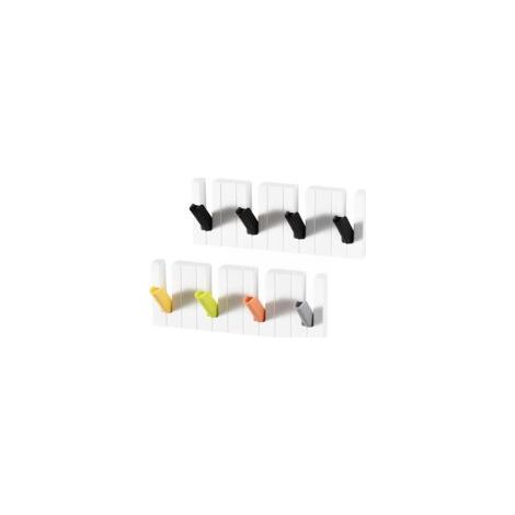 Lntyq 2er-Pack selbstklebende Wandschlüsselhaken, kein Bohren erforderlich, 4 Haken, geeignet für Eingangsbereiche, Küchen, Büros, Badezimmer, Wohnzimmer usw.