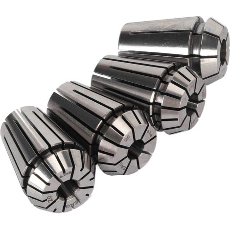 4-teiliges Spannzangenfutter-Set aus hochkohlenstoffhaltigem Stahl mit 4 Backen und guter Griffigkeit, Federspannzangen-Set für CNC-Schleifmaschinen und Graviermaschinen (1/5)