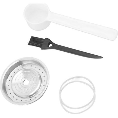 Capsule de la Capsule de café Recouverte de Caoutchouc et D'anneau de Brosse, Couvercle Récurrent Récurrent Bruyant de 304 Acier Inoxydable pour les Sourcils Quotidiens. (1/5)