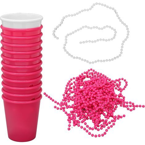 Collier de mariée en verre réutilisable, léger, rouge et blanc, tasses de mariée pour enterrement de vie de jeune fille, 12 pièces (1/5)