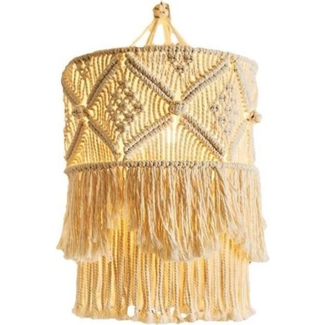Lampshade in macrame nordique Boho macrame woven suspended pendant light cover modern desk bedroom living room kitchen (1/4)