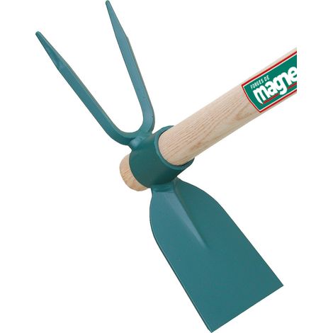 Serfouette panne et fourche 26 cm sans manche – Longueur 26 cm – Pour désherbage et bêchage précis – Outil de jardinage professionnel – Forges De Magne