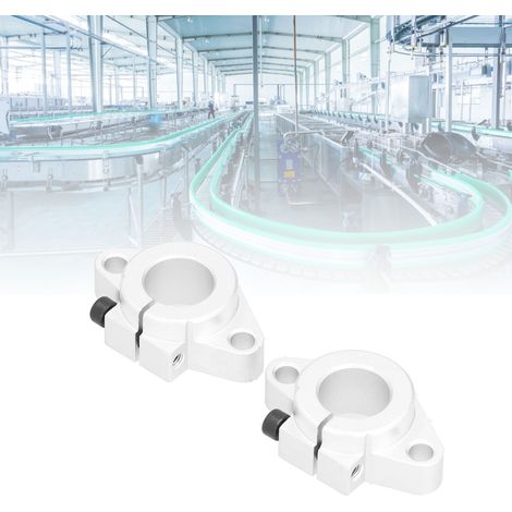 2 rails de guidage linéaires en aluminium SHF20 avec support de barre de serrage pour arbre de 20 mm de diamètre (1/5)