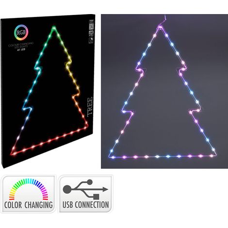 Basic-Co Neonlichterbaum mehrfarbig 48 cm