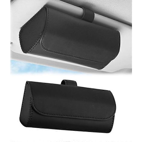 Étui à lunettes de soleil pour pare-soleil de voiture, porte-lunettes, clip de fixation pour lunettes, organisateur universel pour voiture (1/5)