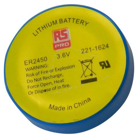 Pile bouton ER2450 RS PRO, 3.6V, 24.5mm ( Prix pour 1 )
