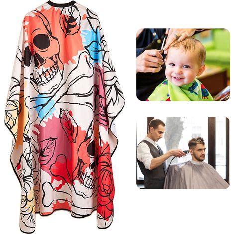 Cape de coiffure pour barbiers professionnels, style vintage, imprimée, antistatique. (1/5)
