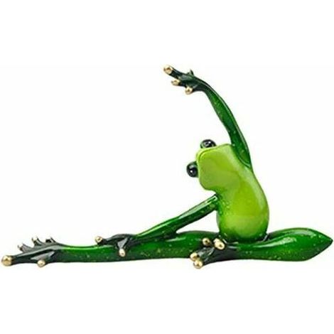 Grenouille Figurine 3D Yoga Grenouille Statue Drôle Creative Ornement De Bureau pour Bureau Décoration De La Maison (1/5)