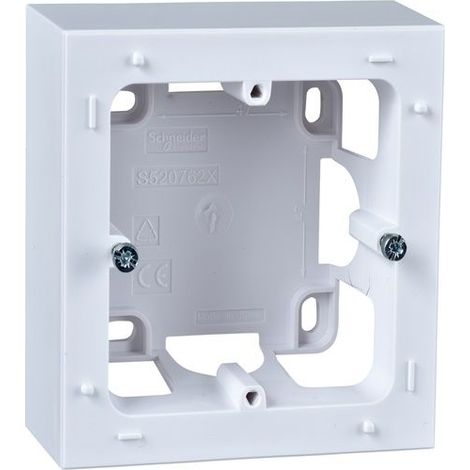 Schneider Electric ODACE STYL caja montaje en superficie blanca 85mm