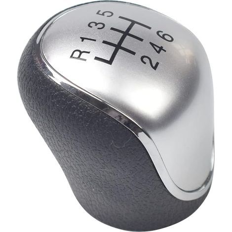 Pommeau de levier de vitesse manuel 6 vitesses pour Hyundai IX35 2012-2016 (argenté) (1/5)