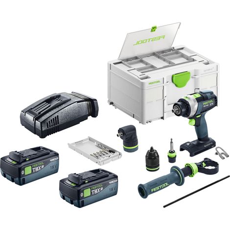 Festool TPC 18/4-Basic-Set Akku Schlagbohrschrauber 18 V 75 Nm Brushless + 2x Akku 8,0 Ah + Schnellladegerät + Systainer