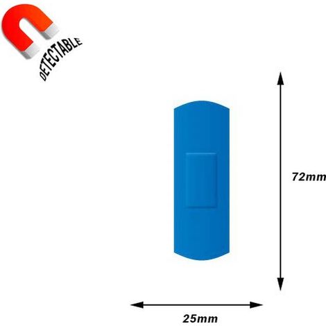 Tiras adhesivas detectables 100 uds 72 x 25 mm