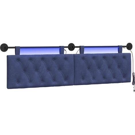 Maison Exclusive - Testiera sospesa Blu Polizia Velluto (1/5)