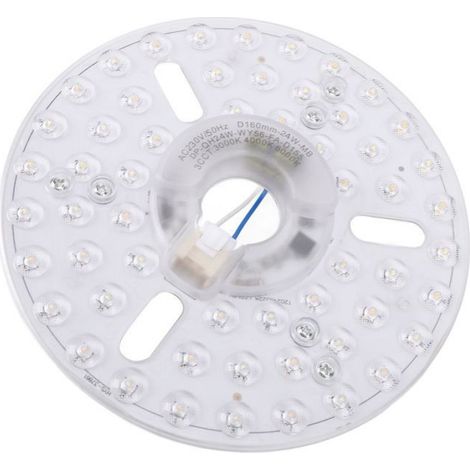 Panneau D'éclairage Pour Ventilateur De Plafond - LED 6.3 Pouces - 24 W - 3000K 4000K 6000K - Réglable - Compatible Base Métallique - 1 Pièce