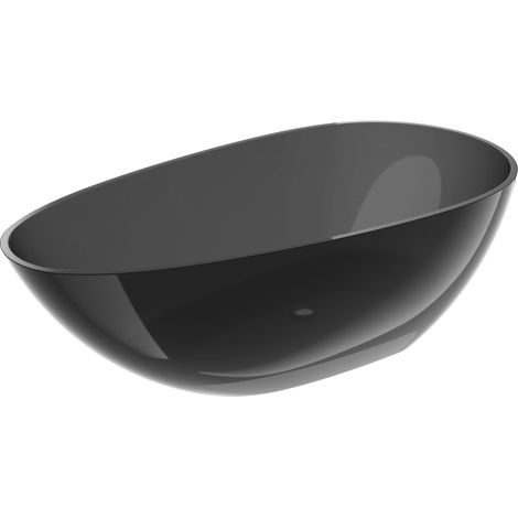 Mexen Glass nero vasca da bagno autoportante trasparente 170 x 85 cm, tappo cromato - 58061708513 (1/5)