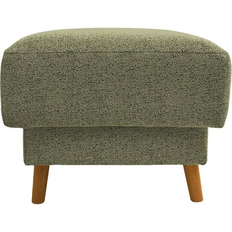 GASPARD - Pouf en tissu bouclette Vert 77x62x50 (1/5)