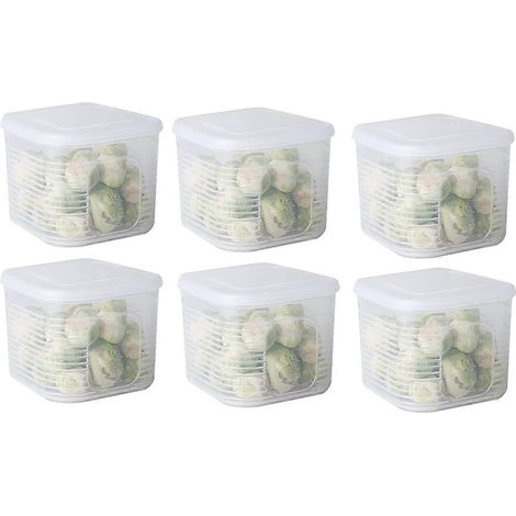 Boîte de rangement pour réfrigérateur, idéale pour les fruits et les aliments (voir photo). (1/5)